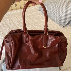 Banana Republic Rust Leather Satchel bag.